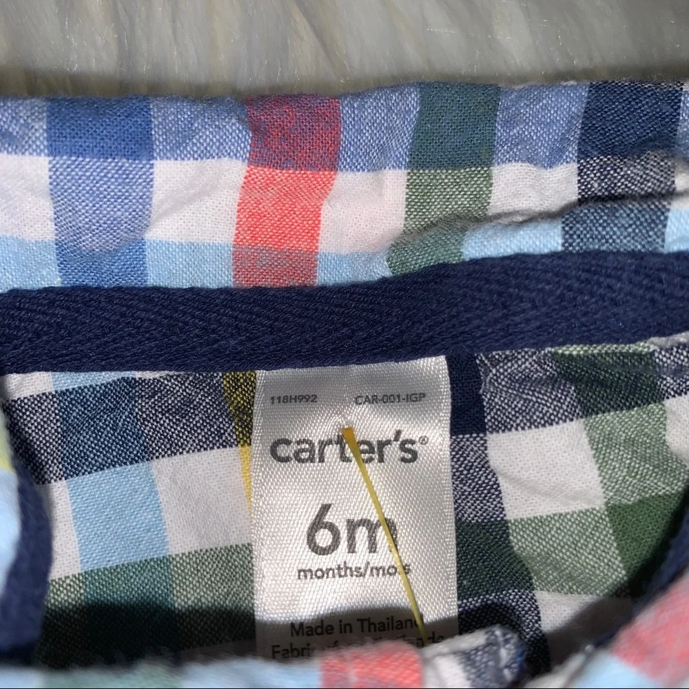 Carter’s plaid outfit - 6 months
